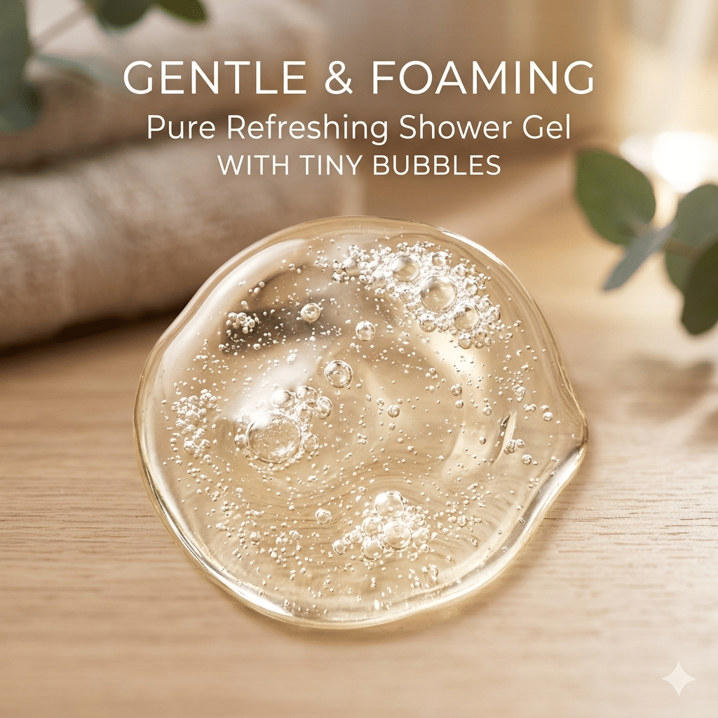8.5 fl oz Moisturizing Shower Gel, Hydrating Body Wash with Aloe Vera & Vitamin E for Smooth Skin