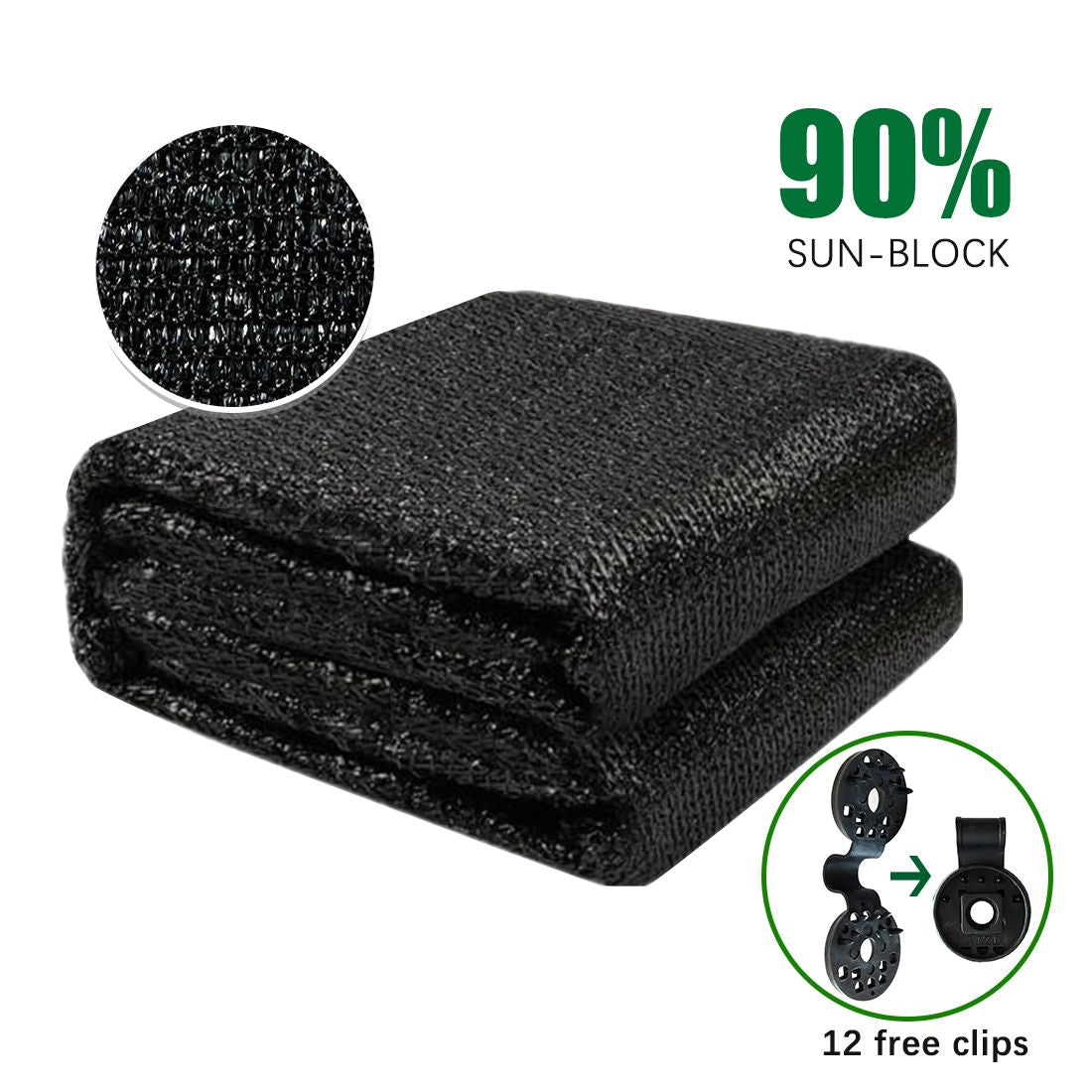 8ft*12ft Black shade net fabric provides efficient shading, premium materials, and an enhanced plant growth environment.