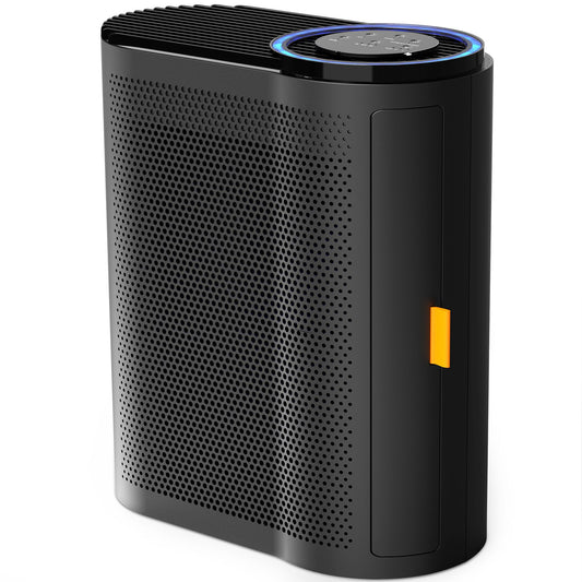 Air Purifier for Home Air Quality Sensors and Auto Function Ultra-Quiet Sleep Mode Air Cleaner for Dust, Pet Dander, Smoke, Pollen for Bedroom and Office-AP04(Black)