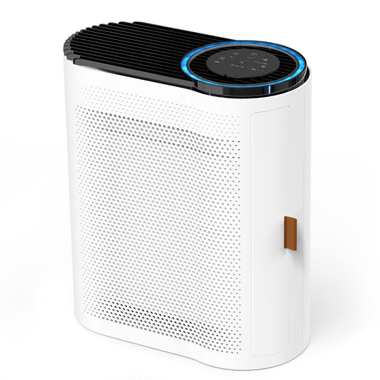 Air Purifier for Home Air Quality Sensors and Auto Function Ultra-Quiet Sleep Mode Air Cleaner for Dust, Pet Dander, Smoke, Pollen for Bedroom and Office-AP04(White)
