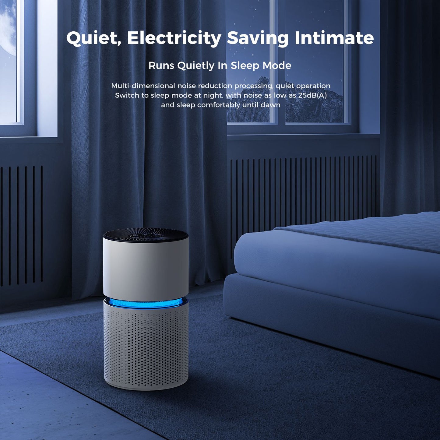 Air Purifiers for Home Large Room Coverage Up to 1095 Sq.Ft Air Cleaner Impressive Filtration Remove Dust, Pet Dander for Office, Bedroom, White