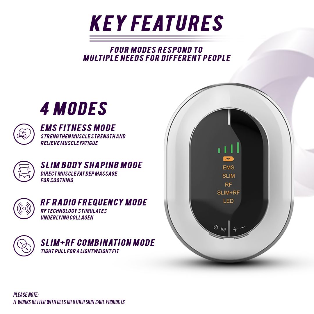 All-in-One Multi-Functional Body Skincare Tool - Portable Body Massager for Daily Skin Vitality (White) eterus