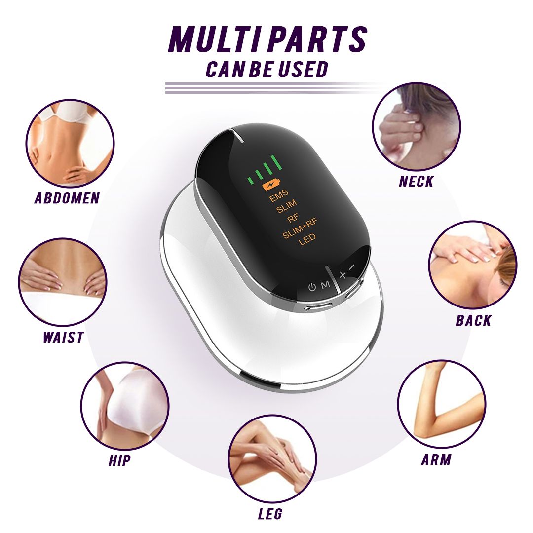 All-in-One Multi-Functional Body Skincare Tool - Portable Body Massager for Daily Skin Vitality (White) eterus