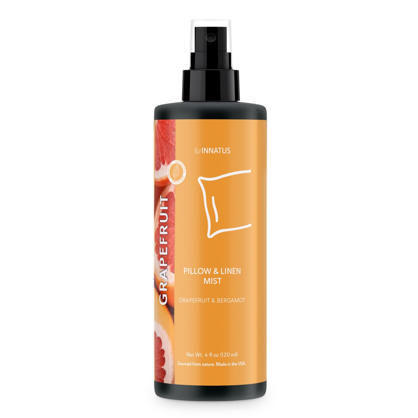 All-Natural Dreamy Grapefruit Pillow & Linen Spray – 4oz Aromatherapy Mist with Bergamot & Grapefruit for Refreshing Relaxation & Better Sleep – Water-Based, Chemical-Free – Made in the USA "