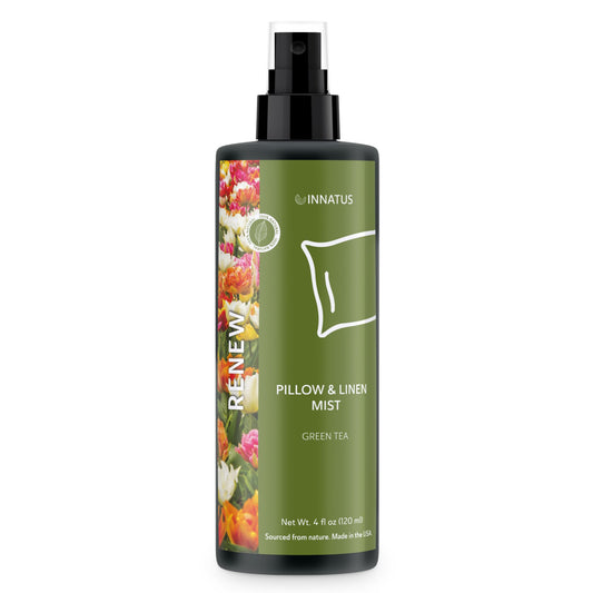 All-Natural Renew Pillow & Linen Spray – 4oz Aromatherapy Mist with Spearmint, Lemon, Bergamot & Lavender for Relaxation & Stress Relief – Water-Based, Chemical-Free – Made in the USA