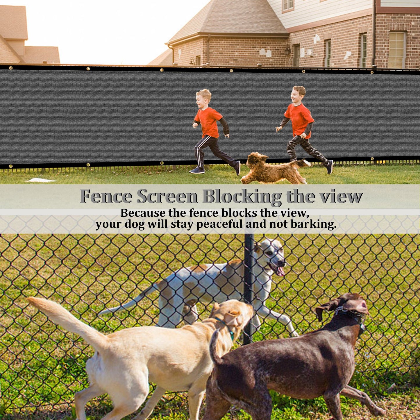 Artpuch Privacy Fence Screen Dark Grey Customized Outdoor Mesh Panels for Backyard, Balcony,Patio,Construction Site with Zip Ties