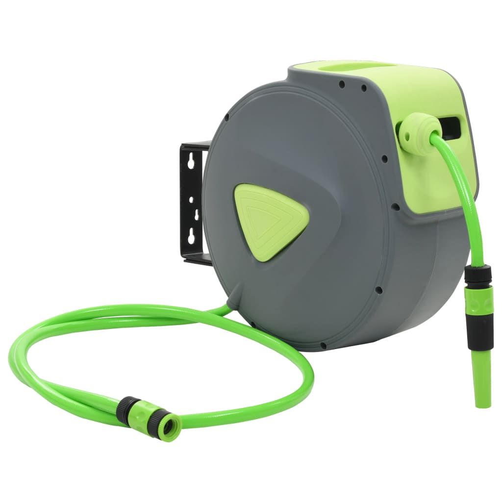 Automatic Retractable Water Hose Reel Wall Mounted 65.6'+6.6'