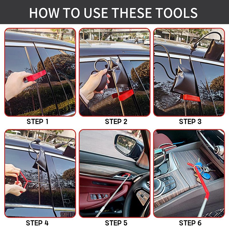 Automotive Tool Set 34-piece professional automotive kit with stainless steel long distance fasteners seamless wedge air wedge pump automotive trim removal tool SpeedX.UNIUNI.Amazon.USPS