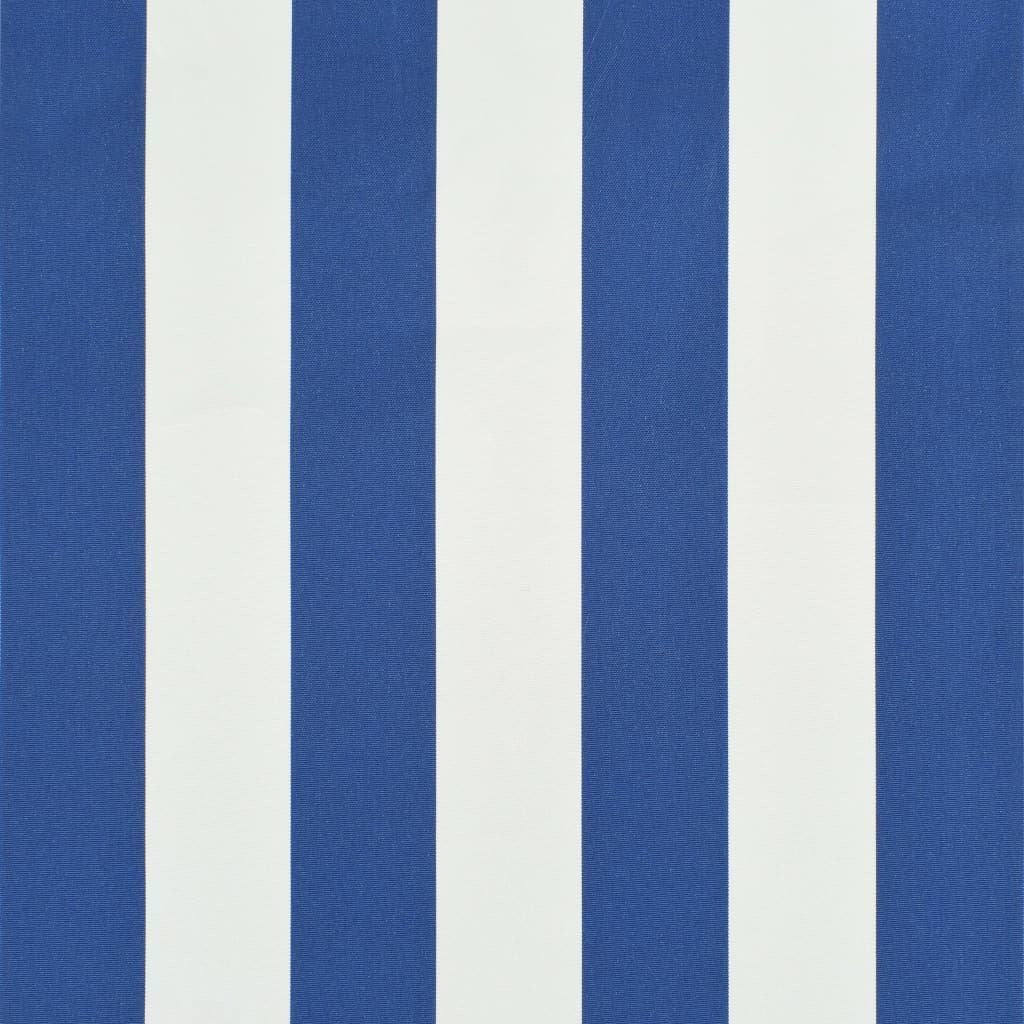 Awning Blue and White 100% polyester fabric with PA coating, Steel