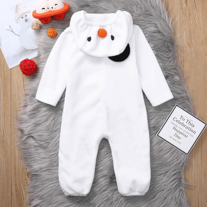 Baby Christmas Sets Cosplay Costume Snowman Hoodie Romper Jumpsuit Set