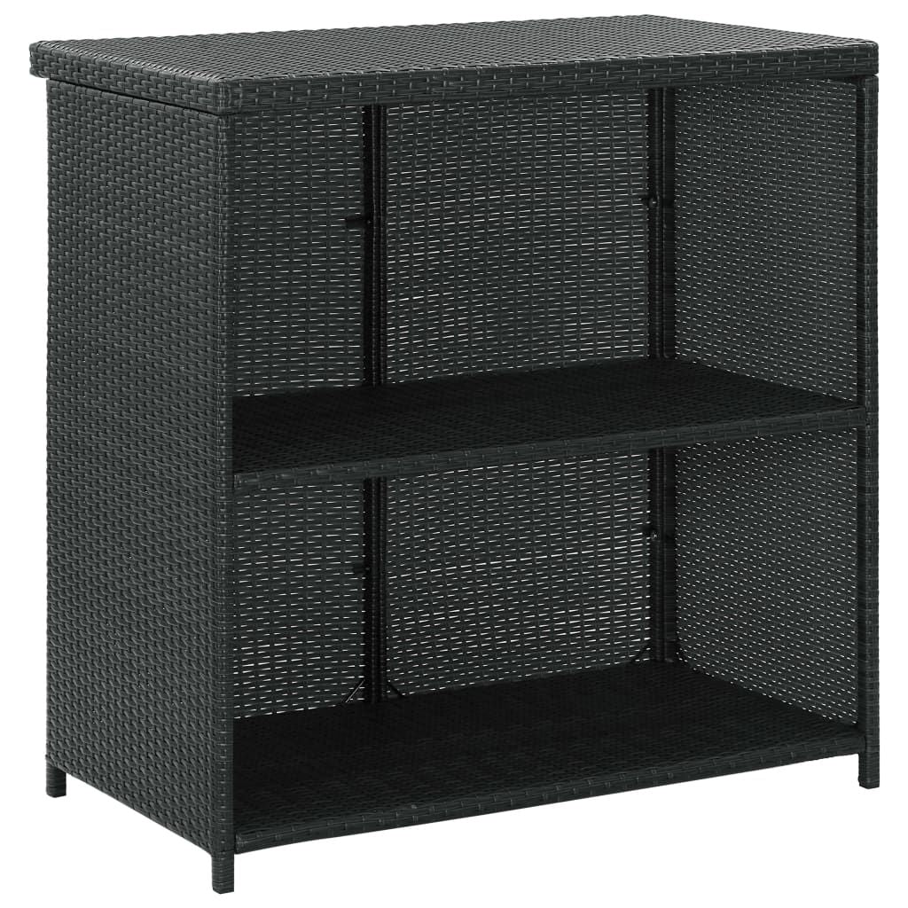 Bar Set Black, Cream White PE rattan, steel, polyester Compact