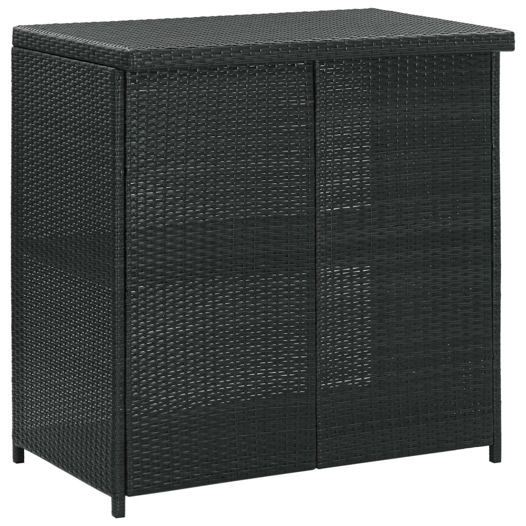 Bar Set Black, Cream White PE rattan, steel, polyester Compact