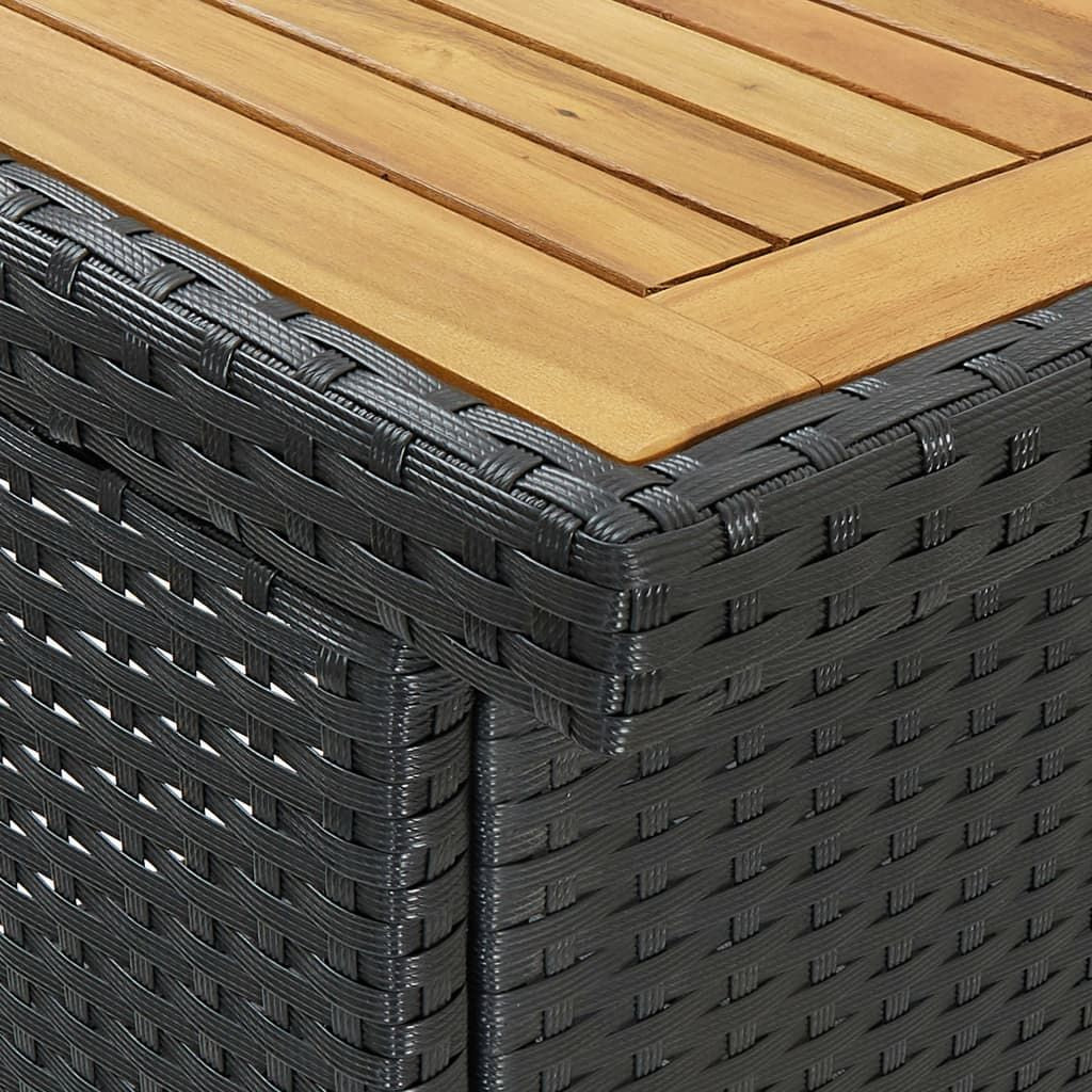 Bar Set Black PE rattan Standard Bar Set Rectangular