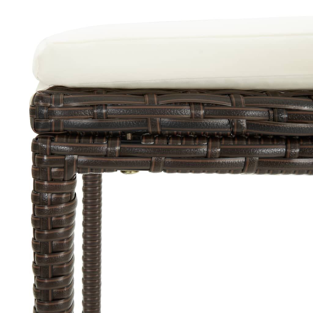 Bar Set Brown PE rattan, steel Large Bar Set Rectangular