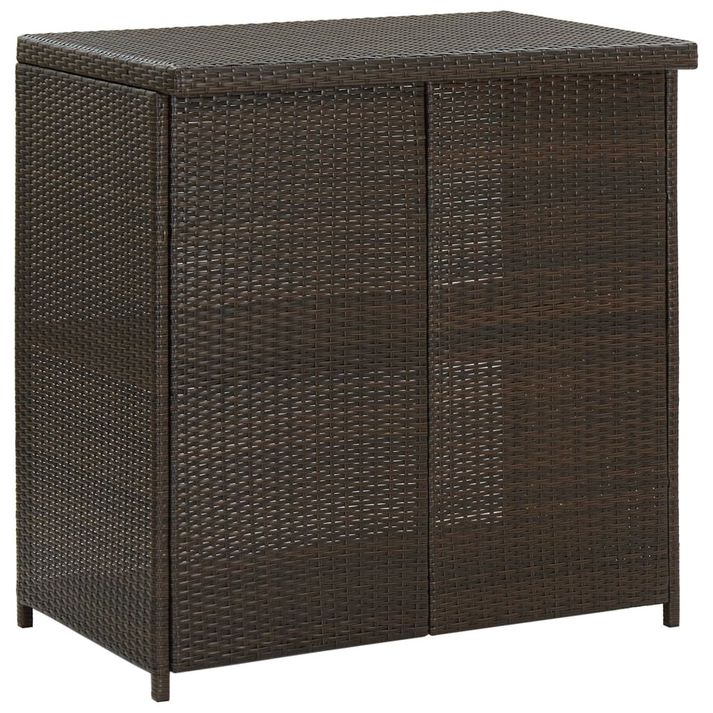 Bar Set Brown PE rattan, steel Large Bar Set Rectangular
