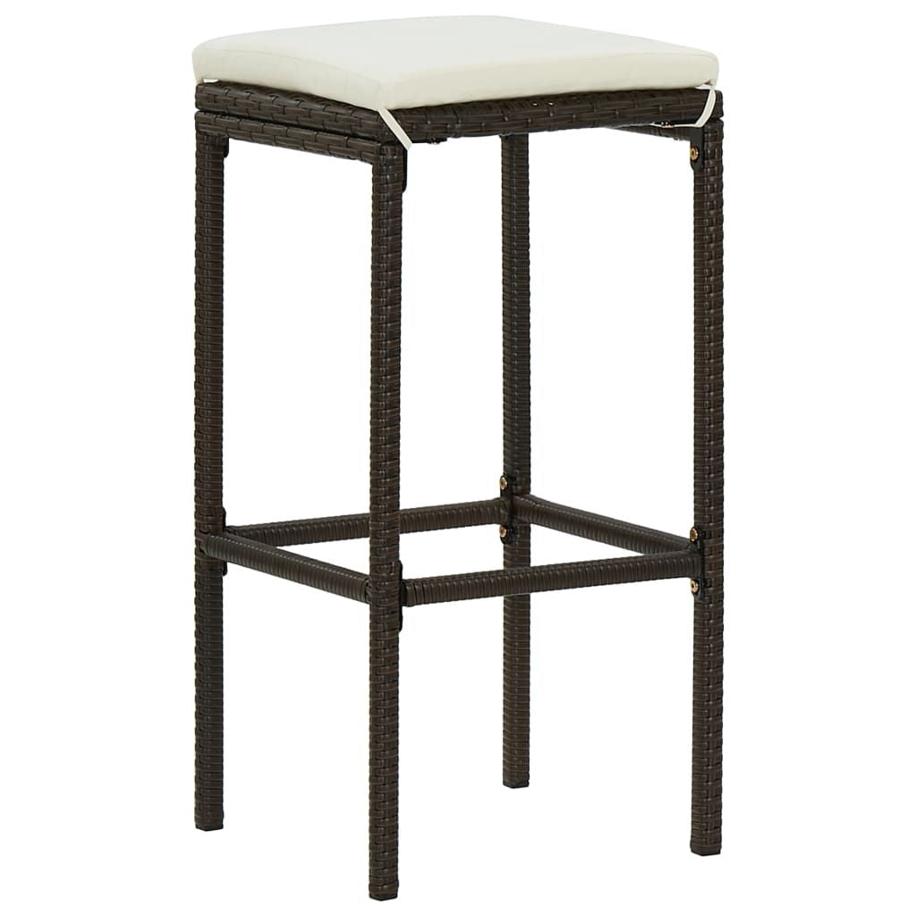 Bar Set Brown PE rattan, steel Large Bar Set Rectangular