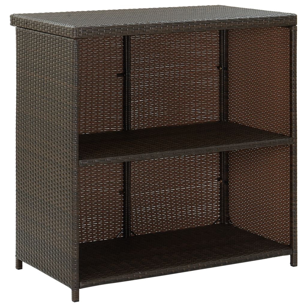 Bar Set Brown PE rattan, steel Large Bar Set Rectangular