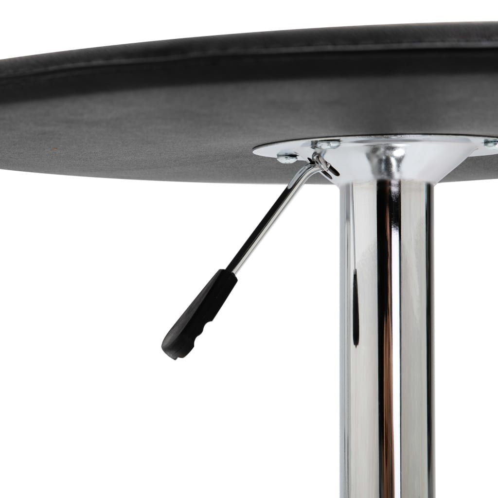 Bar Table Black MDF with PVC finish, Chromed Steel Ø23.6 in