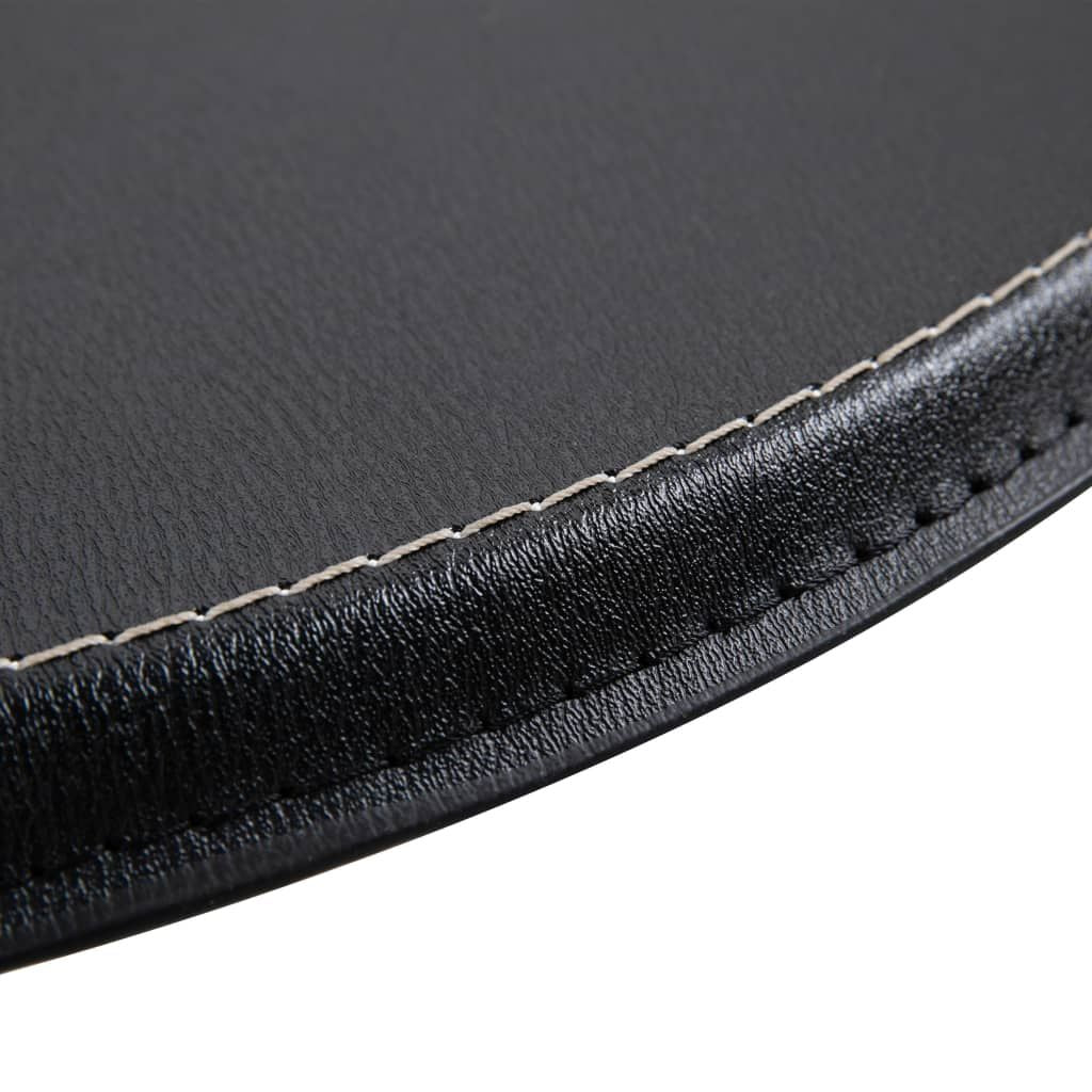 Bar Table Black MDF with PVC finish, Chromed Steel Ø23.6 in