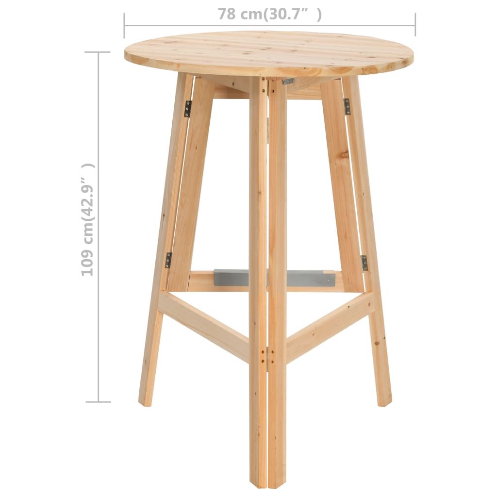 Bar Table Natural wood Fir Wood