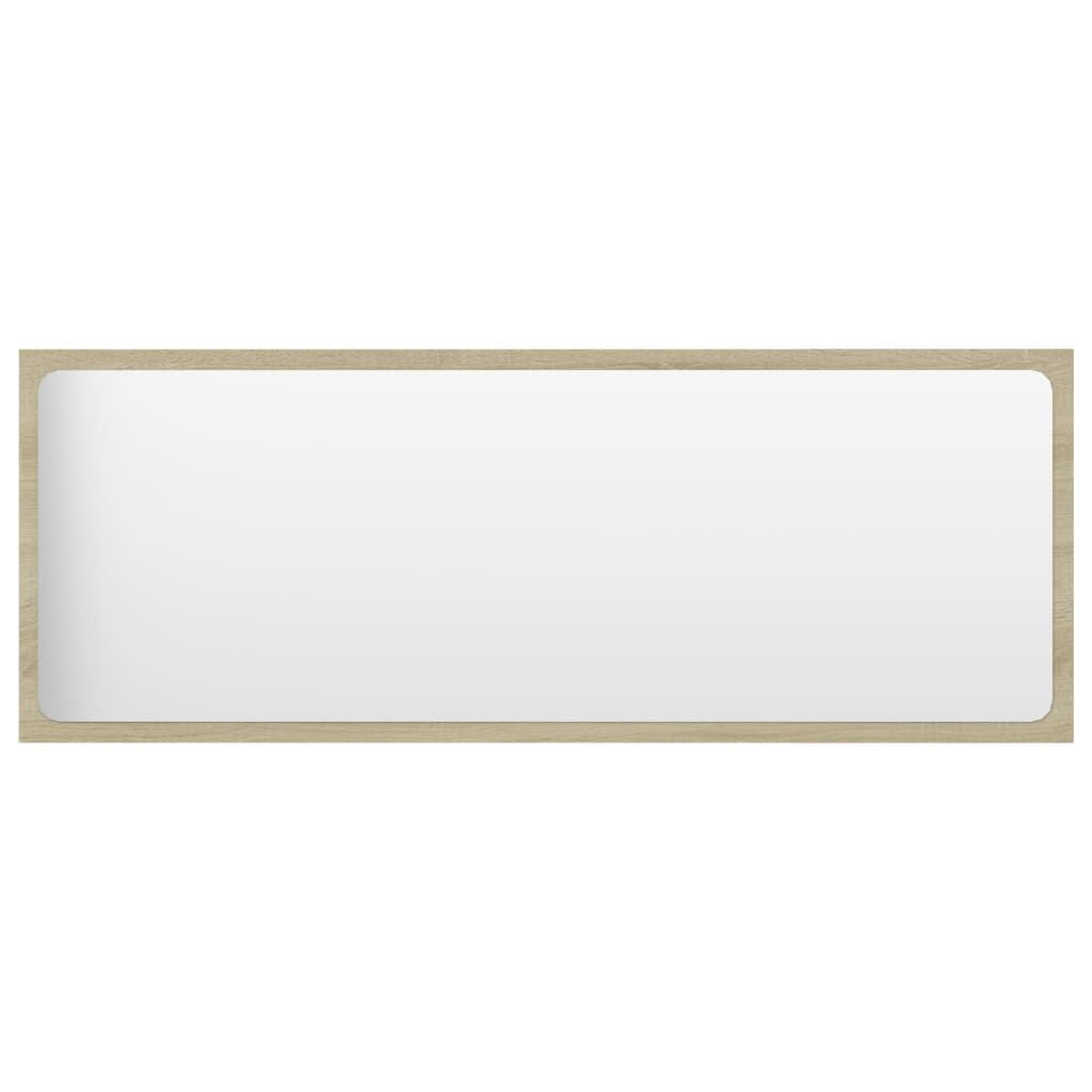 Bathroom Mirror Sonoma Oak 39.4"x0.6"x14.6" Engineered Wood