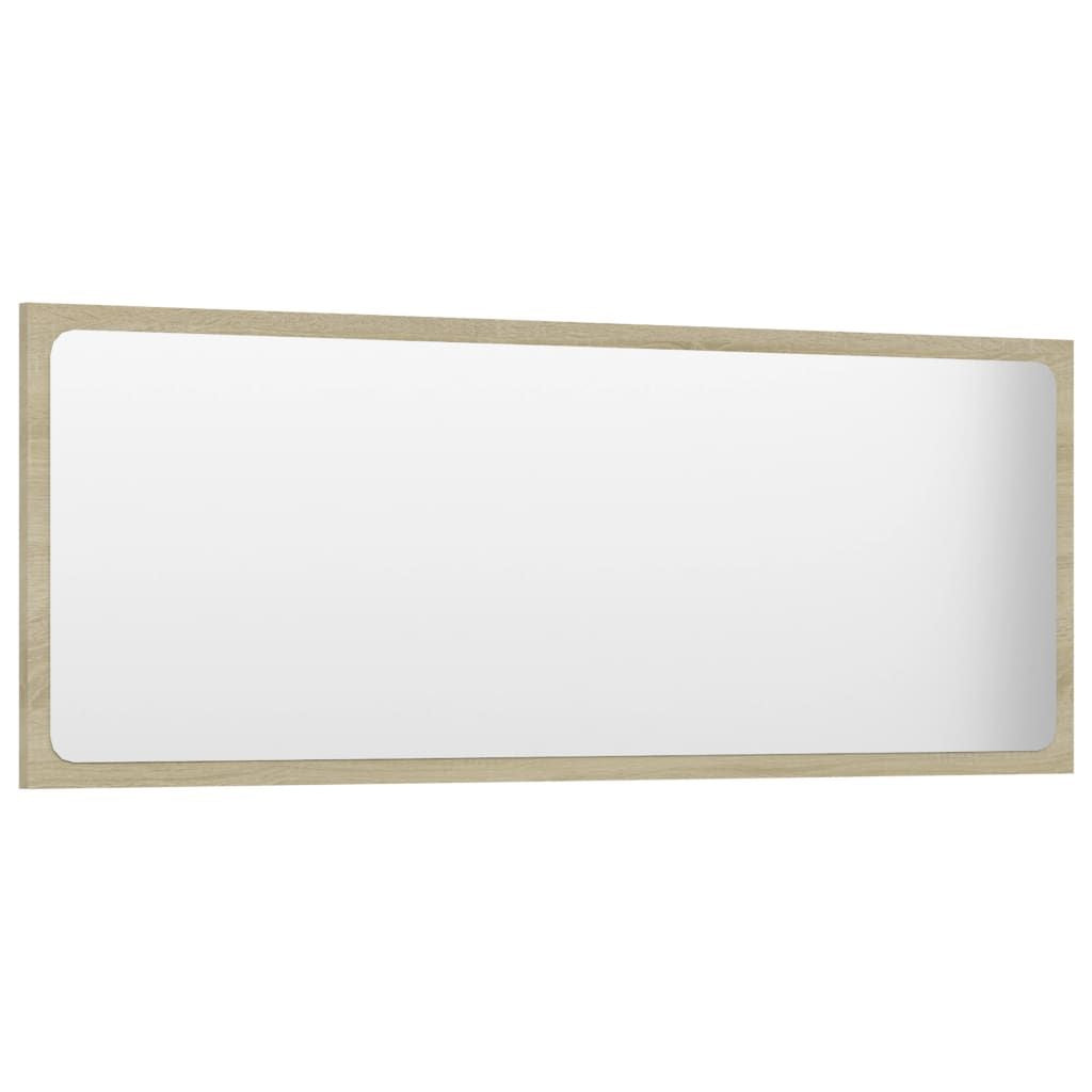 Bathroom Mirror Sonoma Oak 39.4"x0.6"x14.6" Engineered Wood