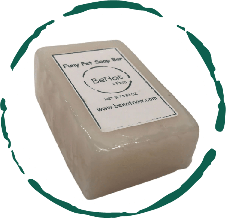 BeNat All-Natural Furry Pet Soap Bar | Organic Lavender, Coconut & Citronella Flea Prevention Dog Shampoo | Calming & Soothing Cleansing Bar for Sensitive Skin & Coat