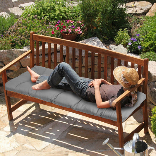 Bench Seat Cushion For Indoor Outdoor Furniture Non Slip Long Chair Cushion with Ties Strap Waterproof Swing Cushion 51.18x19.68IN For Garden Patio Balcony Entryway