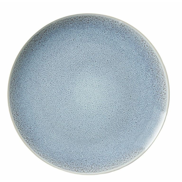 Blue Round Stoneware 16-Piece Dinnerware Set