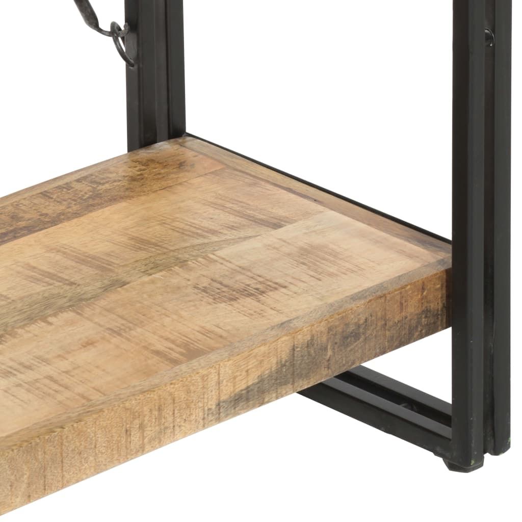 Bookcase Natural Mango Wood and Black