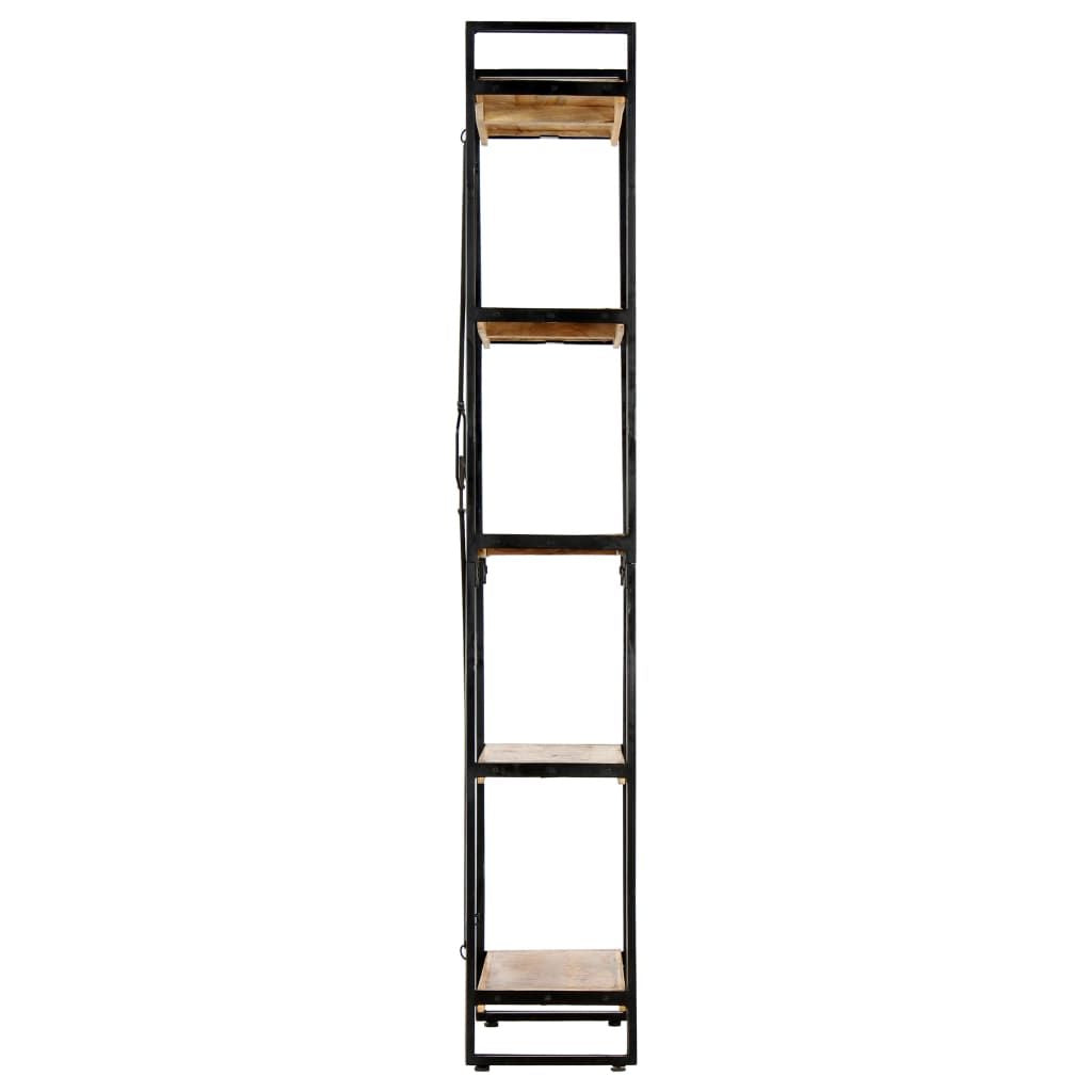 Bookcase Natural Mango Wood and Black