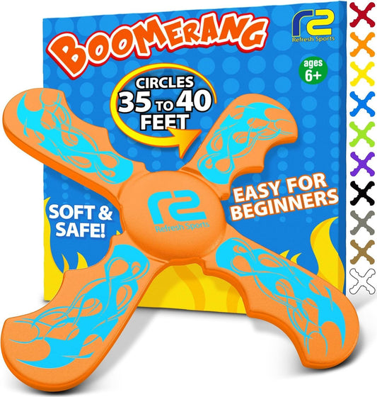 Boomerang for Kids - Stocking Stuffers For Kids - Best Gifts for Boys & Girls Gift Ideas - Kid Stocking Stuffers & Fun Holiday Presents Outdoor Toys - Fun Children Birthday Party Favors & Goodie Bag