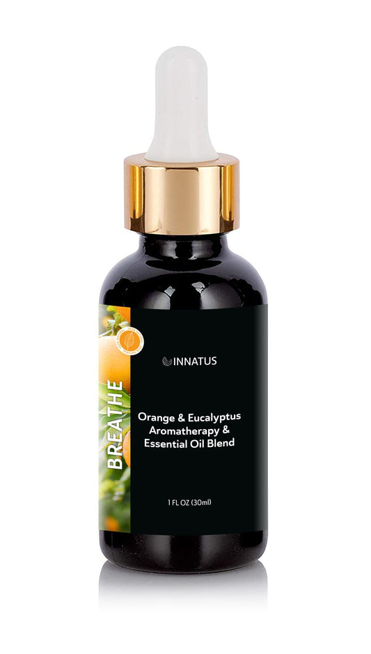 Breathe Essential Oil Blend – 1oz Pure Orange & Eucalyptus Essential Oil for Diffusers, Baths, & Massage – Energizing & Uplifting Aromatherapy for Relaxation & Stress Relief