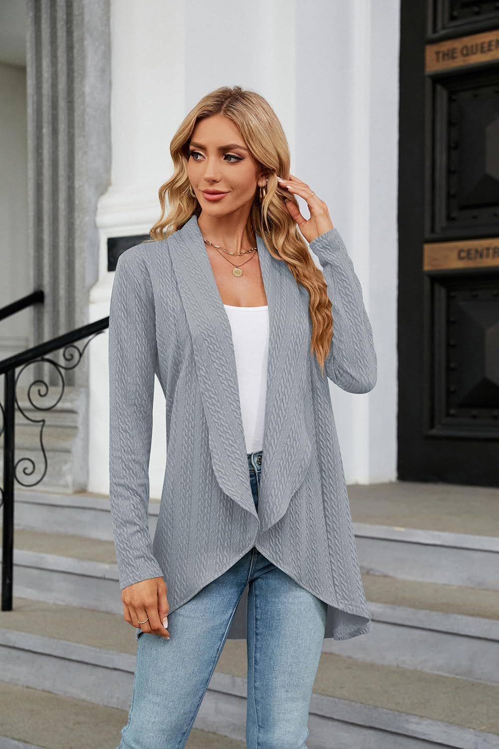 Cardigan for Women Long Sleeve Sweaters Casual Lightweight Knit Open Front Fall Fashion Outfits