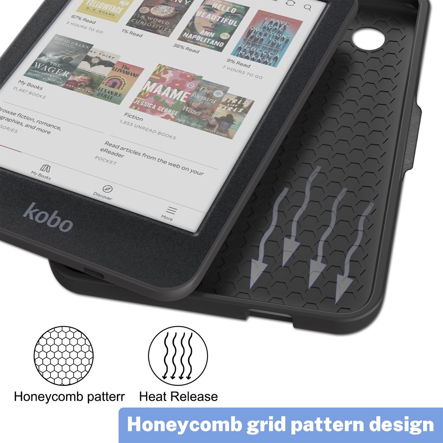 Case For 6" Kobo Clara Colour/BW (2024)/2E (2022) Ereader, Includes a Screen Protector - 6 Inch Premium PU Leather Cover with Auto Sleep/Wake