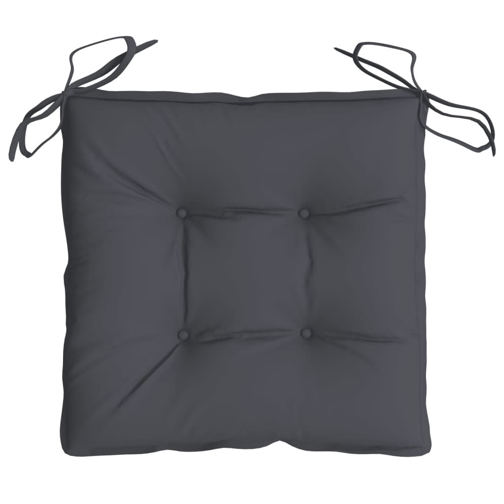 Chair Cushion Set of 2 Anthracite Oxford fabric