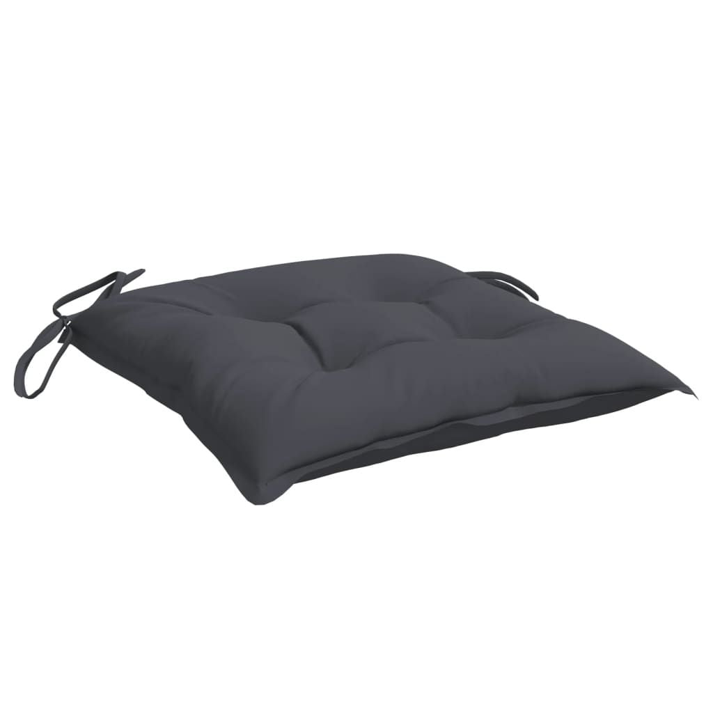 Chair Cushion Set of 2 Anthracite Oxford fabric