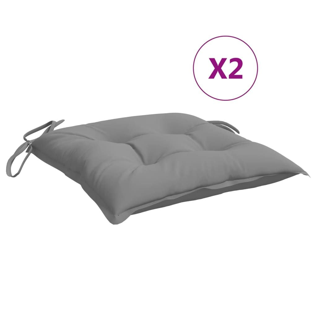 Chair Cushion Set of 2 Grey