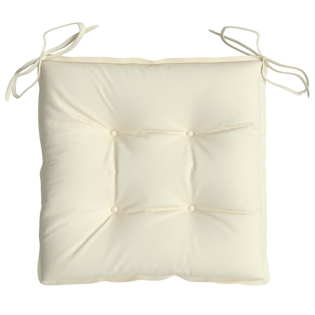 Chair Cushion Set of 4 Cream Oxford fabric, PP hollow fiber