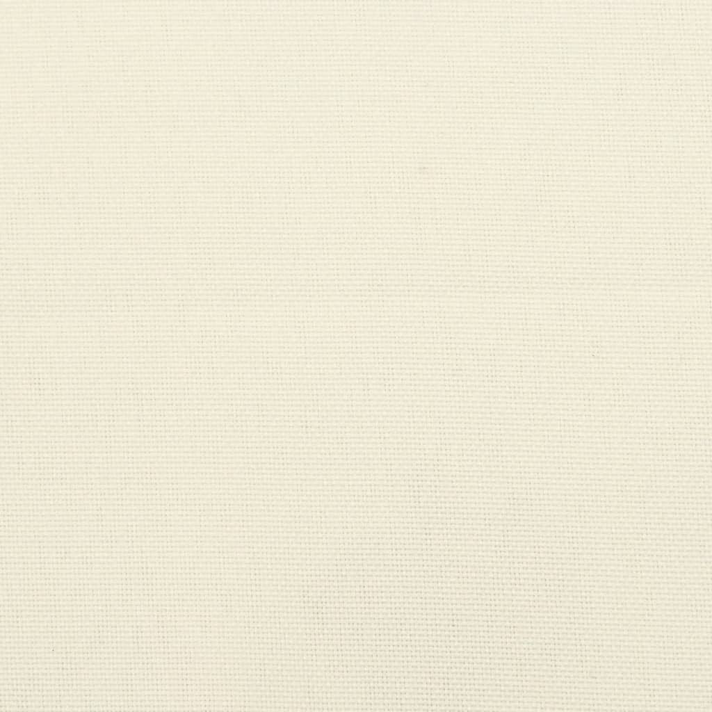 Chair Cushion Set of 4 Cream White Oxford Fabric Medium