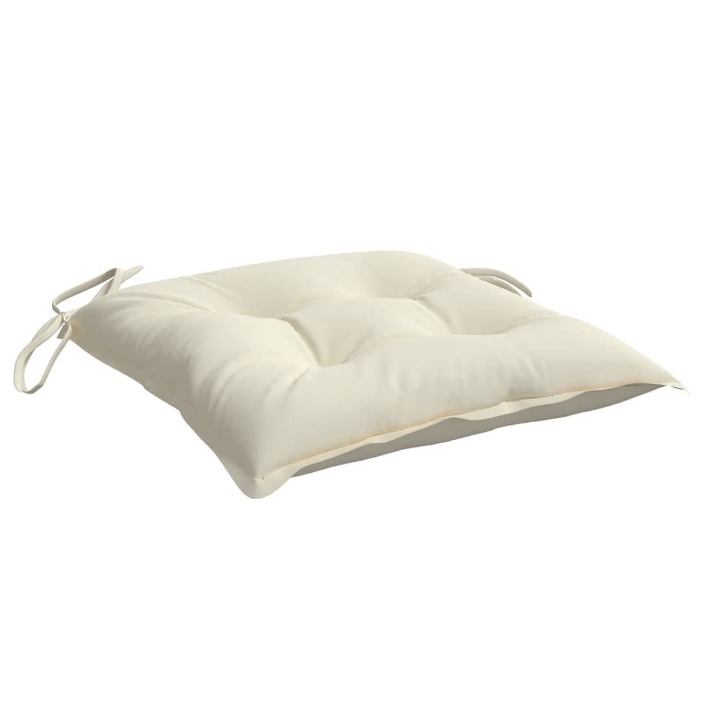 Chair Cushions 2 pcs Cream White 19.7"x19.7"x2.8" Oxford Fabric