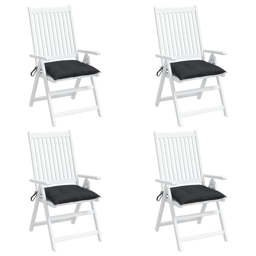 Chair Cushions 4 pcs Black 15.7"x15.7"x2.8" Oxford Fabric