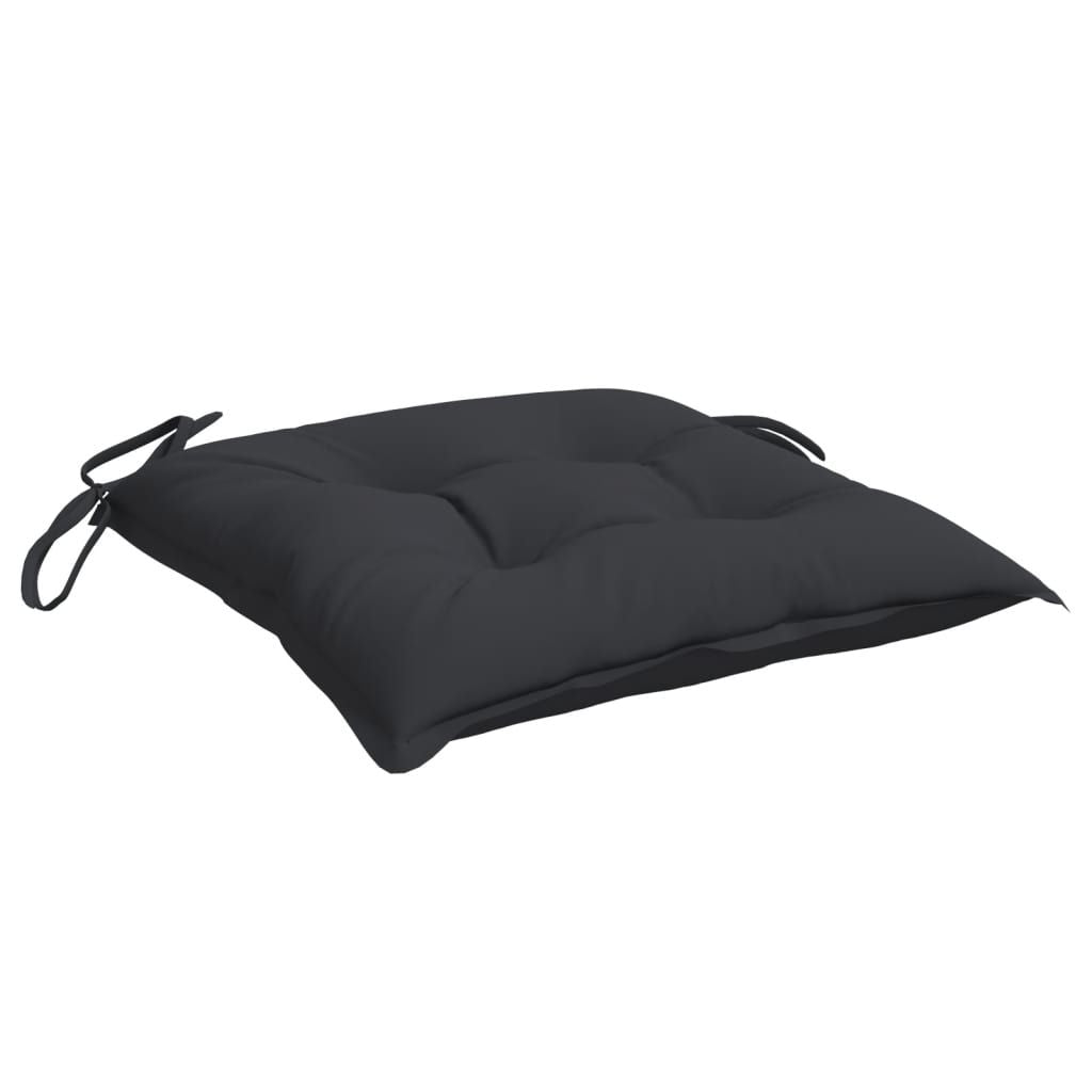 Chair Cushions 4 pcs Black 15.7"x15.7"x2.8" Oxford Fabric