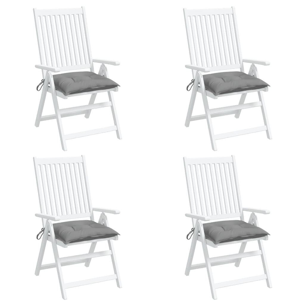 Chair Cushions 4 pcs Gray 15.7"x15.7"x2.8" Oxford Fabric