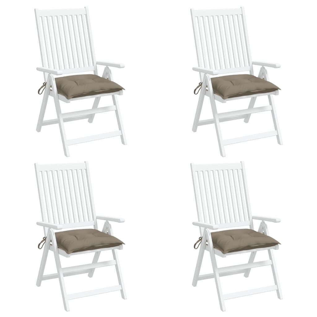 Chair Cushions 4 pcs Taupe 15.7"x15.7"x2.8" Oxford Fabric
