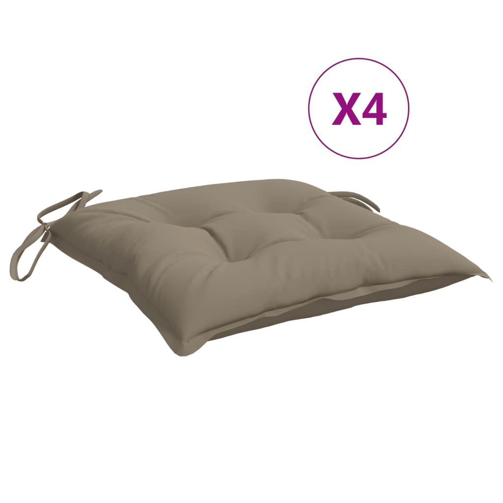 Chair Cushions 4 pcs Taupe 15.7"x15.7"x2.8" Oxford Fabric