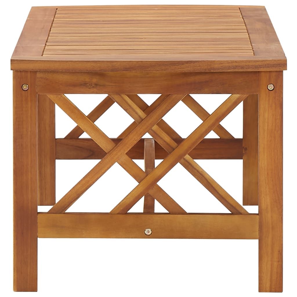 Coffee Table Brown Solid Acacia wood Medium Decorative Inlays