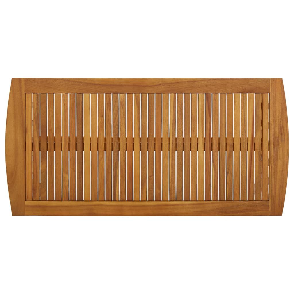 Coffee Table Brown Solid Acacia wood Medium Decorative Inlays