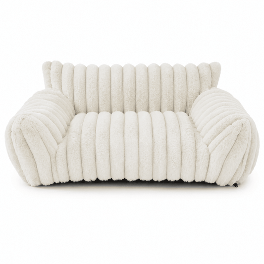 Cute Cat Couch for Pets - Fluffy Cat beds with Premium Soft Corduroy Fleece, Fuzzy Cats beds for Indoor Cats with Removable Washable Cover, Supportive Pet Sofa