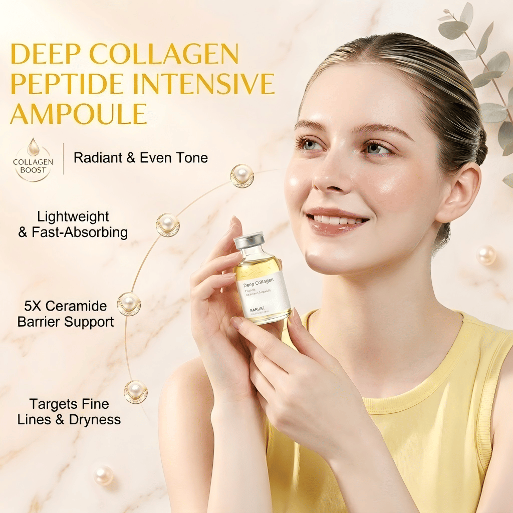 Deep Collagen Peptide Intensive Ampoule 40ml (1.35 fl.oz) - Advanced Hydrating Skin Serum, US Stock